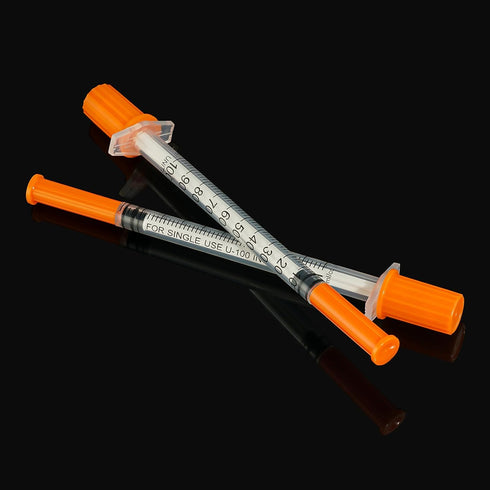 1ml Syringe with Needle, 20 Pack 1cc 27G 1/2 Inch, Disposable Individually Wrapped Lab Injection Syringes
