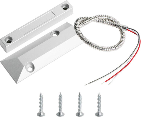 Aoje-Link OC-55 NC + NO Rolling Door Contact Magnetic Reed Switch Alarm Sensor with 3 Wires, Zinc Alloy, 1pcs