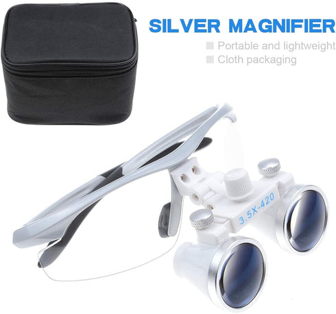 3.5X Binocular Loupes, 420mm Working Distance Glasses