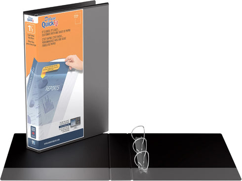 Heavy-Duty Portrait Legal View 3-Ring Binder, Angle D Ring, 14 Inches by 8 1/2 Inches, Black, 1.5 Inch (95021P)