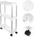 IDEANATEGRATE 3-Tier Rolling Utility Cart Storage Rack with Wheels, Multi-Layer Bathroom Trolley Organizer for Narrow