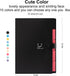 Forvencer Portable Accordion File Organizer, 5 Pocket Expanding File Folder, Cute Black File with Labels