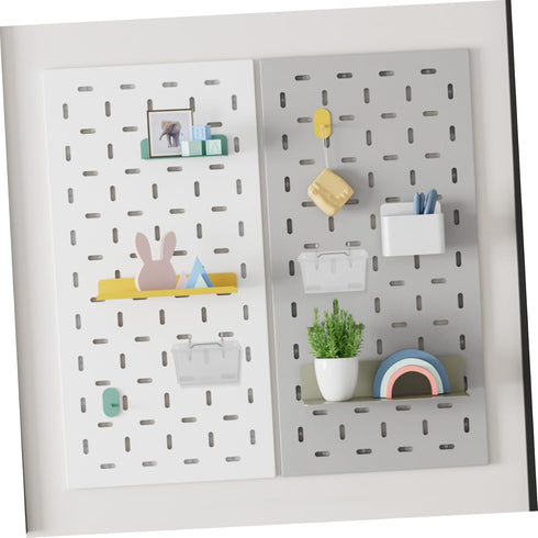 6Pcs Angoily Transparent Pegboard Bins with Slanted Opening Thickened Peg Board Accessories for Tool Storage