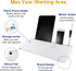 Small Glass Desktop Whiteboard Dry Erase Board, Desk Board Buddy with 2 Markers, 1 Eraser for Office, Home, School