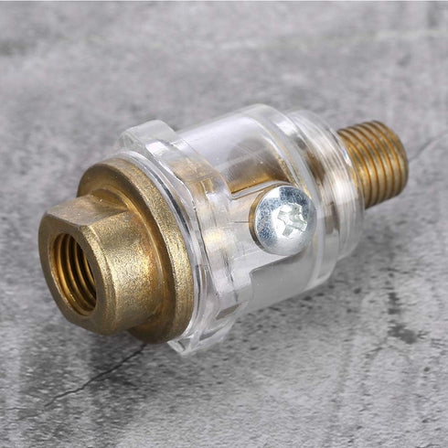 Oiler Lubricator, 1/4" BSP Mini In Line Air Tool Oil Lubricator for Pneumatic Tool Air Compressor Pipe
