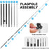 Frozen Frozen Frozen 8Ft Yogurt Advertising Swooper Flag Banner, Yogurt Feather Flags with Pole and Ground Stake