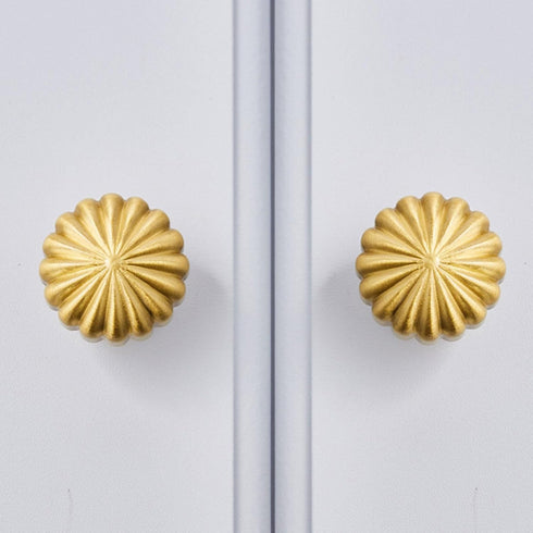COOLHOOD Furniture Decorative Handle Modern Zincs Alloy Dressers Knob Pumpkin Pattern Bedside Cabinet Pull Easy