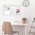 Large Beige White Cork Board 28"x16" with 50 Push Pins & Sticky Notes, Self-Adhesive Bulletin Board for Home & Office