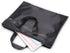 M&G Zipper Pouch with Handle 12x15 in Large Pocket File Bag, A4 Foldable Document Storage Bag for Office Carrying Paper Files Books Filing Folder 1 Pack (Black) by M&G