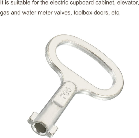 PATIKIL Key Shape Socket Spanner Key, 3 Pack Electrical Cabinet Gas Water Meter Switch Key for 0.45"x0.2" Panel Lock,