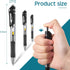 Spakon 200 Pieces Retractable Ballpoint Pen Bulk, Medium Point 0.5mm Refillable Ink Pens, Office (Blue, Red, Black)