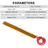 15pcs 10mmx93mm Film Heater Plate Adhesive Pad, 12V 12W Polyimide Heating Elements