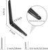 Zorveiio 4 Pack 8 Inch Black Wall Shelf Brackets Heavy Duty, Wall Brackets Floating Shelves Bracket L Bracket Hanging