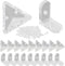 Piutouyar 20 Pack Acrylic Corner Brackets, Clear L-Shaped & Triangle Corner Brace Decorative