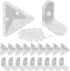 Piutouyar 20 Pack Acrylic Corner Brackets, Clear L-Shaped & Triangle Corner Brace Decorative