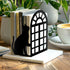 5.5"x4.3"x8.3" 1 Peacoblue Metal Bookends for Shelves, Modern Decorative Heavy Duty Study Book Support Stoppers
