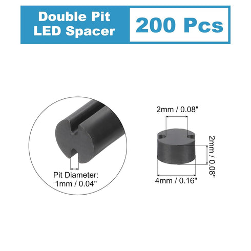 200 4mm 2mm 3mm 5mm PATIKIL Pcs LED Spacer, OD Height Double Pit LED Holder Socket Light Emitting Diode Light Isolation