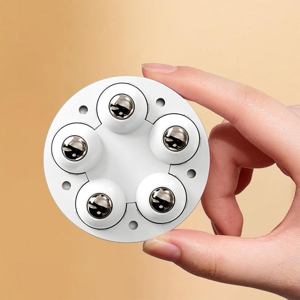 Upgrade Self Adhesive Caster Wheels, 5 Stainless Steel Balls, 360 Degree Low Profile Swivel, 4PCS