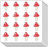 GUVSPTI Mushroom Planner Stickers, 0.5in Monthly Scrapbooking Kids DIY Arts Crafting 208-Pack