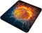 Customized Rectangle Gaming Mouse Pad, Flaming Basketball Fire and Water Design, Non-Slip Rubber, 9.5 X 7.9 Inch