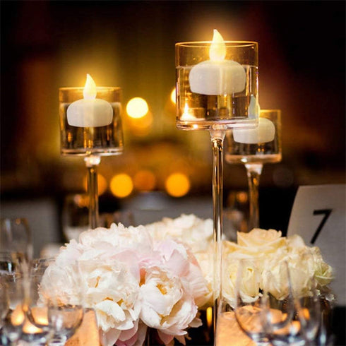 IMAGE Floating Candles, Flameless Floating LED Tea Lights 12 Pack Waterproof Tealight