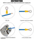 Glarks 100pcs 12-10 Gauge M4 Ring Electrical Insulated Quick Splice Crimp Terminals Connectors