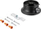 Aspen Creative 22103-01-1, Flush Mount Ceiling Fixture Shade Holder Kit with Outlet in Matte