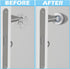 Pangda Concave Wall Door Bumper Stop, Silver Stainless Steel with Gray Round Rubber Protector, 6 Pieces