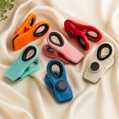 Mr. Pen Magnetic Chip Clips, 6 Pack Bag Clips for Chips, Food Packages, for Fridge
