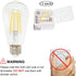 BoostArea LED Light Bulb, 2 Pack, 6 Watt (60W Equivalent), 800 Lumens, 2700K Warm White, E26 Base, Non-Dimmable