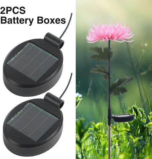2 Pack Solar Light Replacement Top Part, Panel for Outdoor Hanging Lanterns, Black