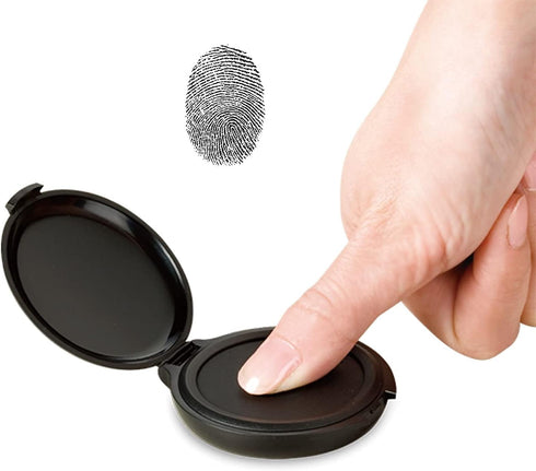 Veltec 1 Pack Thumbprint Fingerprint Ink Pad Stamp Pad for Notary Supplies Identification Security ID Fingerprint Cards