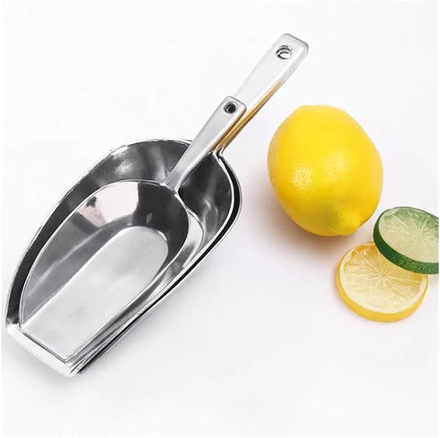 Generic Holder(24.5X9X6CM) Scoop Ice Metal Scoops Utility Large Flour Cube Aluminum Kitchen Measuring Bean Coffee