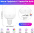 Yochoice 2-Pack Bulb E26 Dimmable Bulb 3 12 Bulb Rechargeable Battery Operated Light with Remote Control, Battery