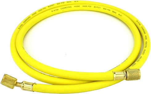 Refrigeration Hose 60" | 800 PSI Working Pressure | 1/4" Female Flare Brass Fittings with PTFE Gasket