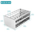 stonylab 32-Hole Stainless Steel Test Tube Rack, Acid-Alkali Resistant Holder for Laboratory Use