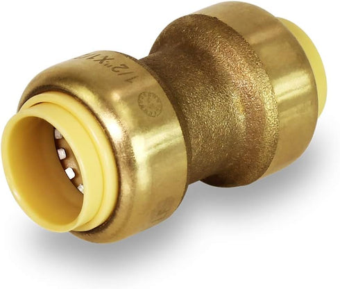 Everflow Supplies Pushlock UPSC12 Coupling, 1/2 Inch Long Push X Push for PEX, CPVC, Copper
