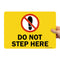 SmartSign “Do Not Step Here” Label | 10" x 14" Laminated Vinyl, Model S2-0762-EU-14