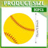 80 Pcs Sports Party Cutout 5.91 Inch Sports Party Decorations Paper Ball Cut Outs with Glue Point Dots Sports Bulletin Board Decorations for Sports Theme Classroom Birthday(Softball)