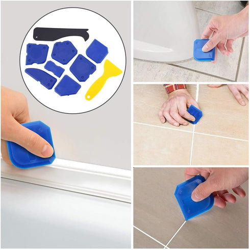16PCS Silicone Caulk Tools Kit - Spreader, Scraper, Remover, Glass Glue Finishing Applicator for Molding, Gluing