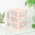 Desktop 3 Drawer Organizer - Pink Plastic Small Drawer Organizer for Office, Home, and Bathroom