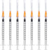 50 Pack 1ml 25Ga Plastic Dispensing Syringe Tool for Refilling, Measuring Liquids, Experiments