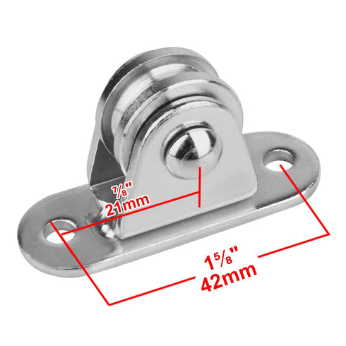 8 Pack Pulley Block Carbon Steel Pulley Roller - Heavy Duty Detachable, Silent Duplex Bearing, 176 lb Capacity