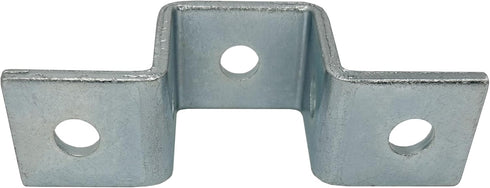 10 Pack - 5 Hole, U Shaped Connector Bracket for 1-5/8" Strut Channel - Heavy Duty, Electro-Galvanized