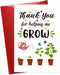 Teacher Appreciation Card - Teacher Thank You Card with Envelope Thank You
