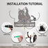 8 WADORN Black Cat Metal Toilet Paper Holder, Remember to Wipe Cat Decorative Metal Toilet Paper Storage for Extra