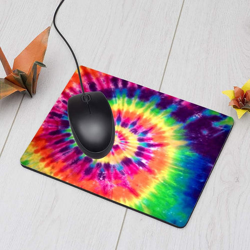 Tie Dye Gaming Mousepad - Abstract Art Colorful Tie Dye Mouse Pad for Computer Desk, 9.5 X 7.9 Inch Non-Slip Rubber