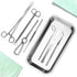 12 PCS Small Surgical Tray, 8.86 x 4.7 Inch Stainless Steel Medical Tray for Tattoo, Resin, Lab Supplies