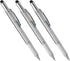 Multi-word 6 in 1 Multi Function Tool Ballpoint Pen, Ruler, Screwdriver, Touch-Screen Pen (3 PCS, Silver)