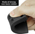 Thin Door Stop Rubber Wedge - Flexible Non-Scratching Door Holder for Bottom of Door, Smart Stackable Design - Black